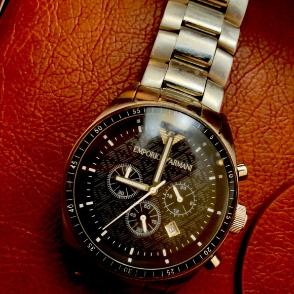 🇮🇹 Emporio Armani AR-0585 Solid Stainless Steel Watch with Box - Picture 5 of 9